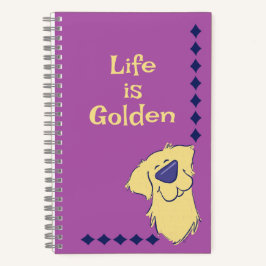 "Leben ist golden" Goldener Retriever Custom Spira Notizblock
