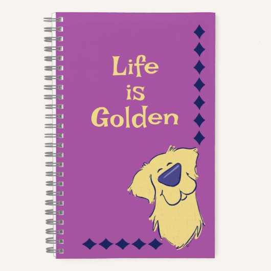 "Leben ist golden" Goldener Retriever Custom Spira Notizblock (Vorderseite)