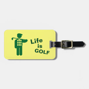 Leben ist Golf Green Golfer Personalisierter Tag Gepäckanhänger