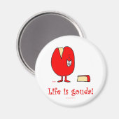 Leben ist gouda guter Käse Magnet (Vorderseite/Rückseite)
