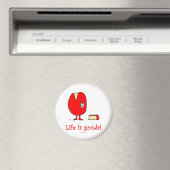 Leben ist gouda guter Käse Magnet (In Situ (Geschirrspüler))