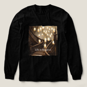 Leben ist Magische Kerzen Treppe Tri-Blend Shirt