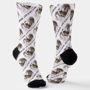 Leben ist nur ein Traum-Wunderland-Roter König sch Socken