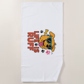 Leben ist Ruff - Funny Dog Cartoon Strandtuch (Vorderseite)