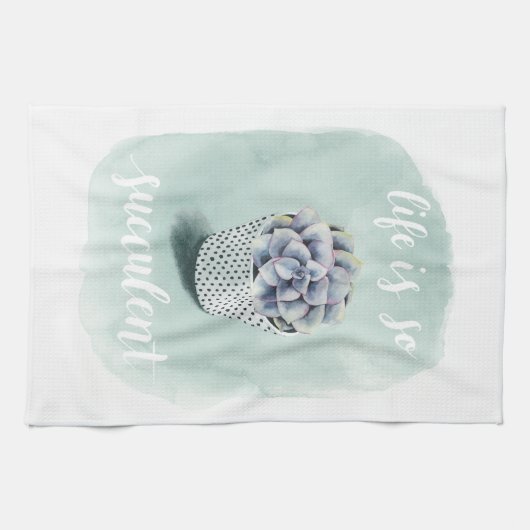 Leben ist Sukkulent I Handtuch (Horizontal)