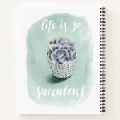 Leben ist Sukkulent I Notizbuch (Rückseite)