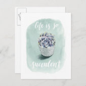 Leben ist Sukkulent I Postkarte (Vorne/Hinten)