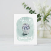 Leben ist Sukkulent I Postkarte (Stehend Vorderseite)