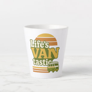 Leben ist VANtastisch Retro 70er Jahre Van Grafik Milchtasse