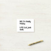 Leben ist zum Kotzen Post-it Klebezettel (Auf Schreibtisch)