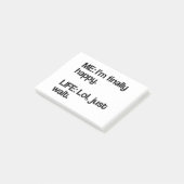 Leben ist zum Kotzen Post-it Klebezettel (angewinkelt)