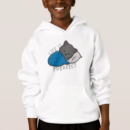 Leben ist Zweck - Schlafen Katzen Hoodie (Vorderseite)