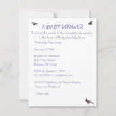 Leben: Kommen Sie zu unserer Zuhause bald-Baby-Dus Einladung (Rückseite)