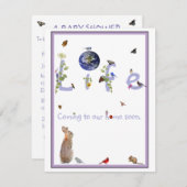 Leben: Kommen Sie zu unserer Zuhause bald-Baby-Dus Einladung (Vorne/Hinten)