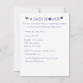 Leben: Kommen Sie zu unserer Zuhause bald Baby Dus Einladung (Rückseite)