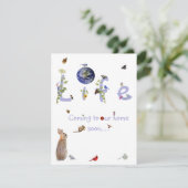 Leben: Kommen Sie zu unserer Zuhause bald Baby Dus Einladung (Stehend Vorderseite)