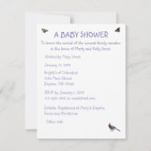 Leben: Kommen Sie zu unserer Zuhause bald Baby Dus Einladung (Rückseite)