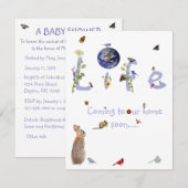 Leben: Kommen Sie zu unserer Zuhause bald Baby Dus Einladung (Vorne/Hinten)