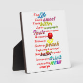 Leben kosten fotoplatte (Vorderseite)