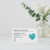 Leben-Kraft-heilende Visitenkarten Visitenkarte (Stehend Vorderseite)