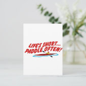 Leben Kurzes Paddle oft Postkarte (Stehend Vorderseite)