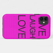 Leben Lachen-Liebe 3D iPhone Fall Case-Mate iPhone Hülle (Rückseite (Horizontal))