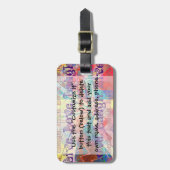 Leben Lachen-Liebe-abstraktes strukturiertes Gepäckanhänger (Vorderseite vertikal)
