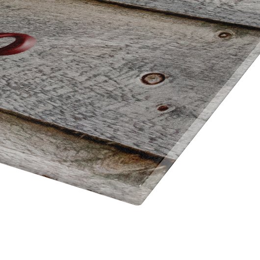 Leben Lachen-Liebe auf der Seite einer Scheune Schneidebrett (Ecke)