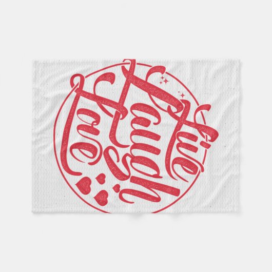 Leben Lachen-Liebe Fleecedecke (Vorderseite (Horizontal))