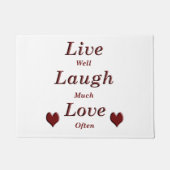 Leben Lachen-Liebe Fußmatte (Vorderseite)