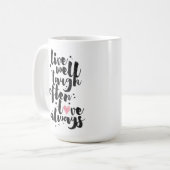 Leben Lachen-Liebe - Inspirational Tasse (Vorderseite Links)