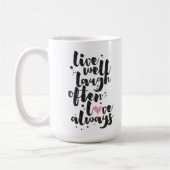 Leben Lachen-Liebe - Inspirational Tasse (Links)