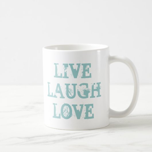 Leben Lachen-Liebe-Kaffee-Tasse für Freunde und Kaffeetasse (Rechts)