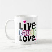 Leben Lachen-Liebe-Kaffee-Tasse Kaffeetasse (Links)
