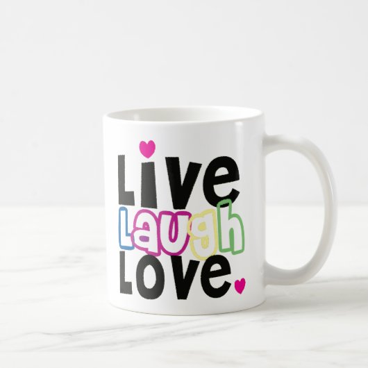 Leben Lachen-Liebe-Kaffee-Tasse Kaffeetasse (Rechts)