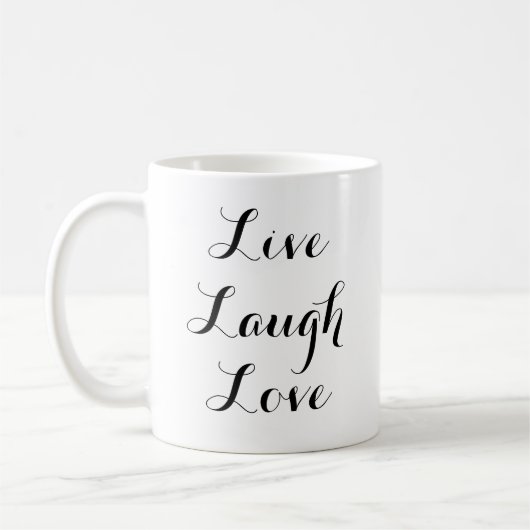 Leben Lachen-Liebe Kaffeetasse (Links)
