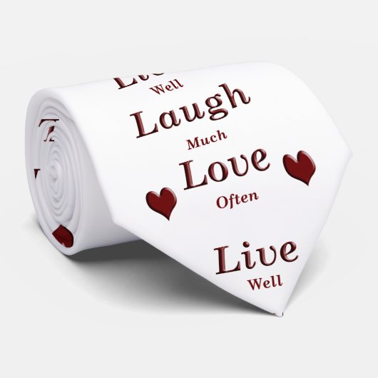 Leben Lachen-Liebe Krawatte (Gerollt)
