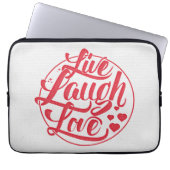 Leben Lachen-Liebe Laptopschutzhülle (Vorderseite)