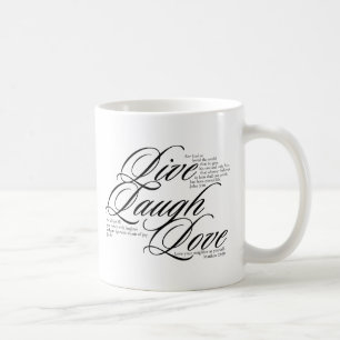 Leben Lachen-Liebe mit Scripture Kaffeetasse