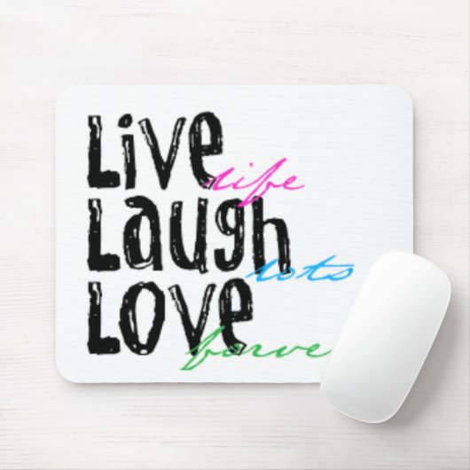 Leben Lachen-Liebe Mousepad (Mit Mouse)