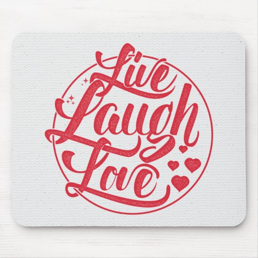 Leben Lachen-Liebe Mousepad (Vorne)