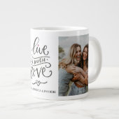 Leben, Lachen, Liebe Personalisiertes Foto Tasse (Vorderseite Rechts)