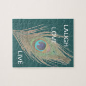 Leben, Lachen, Liebe Pfauenfederhalter Puzzle (Horizontal)