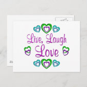 Leben Lachen-Liebe Postkarte (Vorne/Hinten)