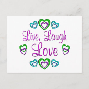 Leben Lachen-Liebe Postkarte