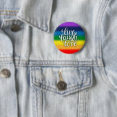 Leben Lachen-Liebe-Regenbogen-Knopf Button (Beispiel)