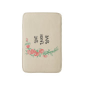 Leben Lachen-Liebe-Rosen-Muster-Bad-Matte Badematte (Vorderseite Vertikal)