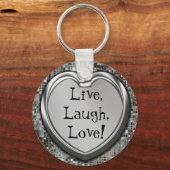 Leben, lachen, Liebe! Schlüsselanhänger (Vorderseite)