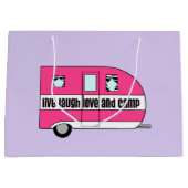 Leben, Lachen, Liebe und Lager Große Geschenktüte (Vorderseite)