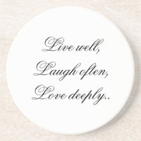 Leben Lachen-Liebe-Untersetzer